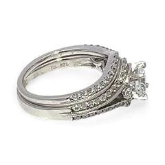 Ashi Sterling Silver Cubic Zirconia Vacation Wedding Ring Set Size 7
